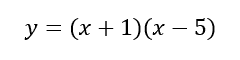 x-intercepts to factors parabola equation
