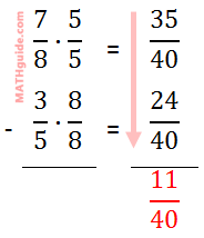 subtracting fractions different denominators