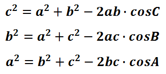 law of cosines equation