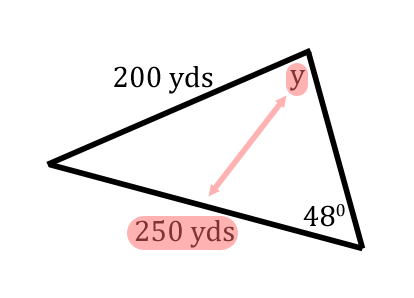 Demonstrate opposite side and angle