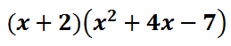(x+2)(x^2+4x-7)