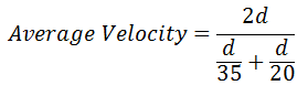 average velocity substitution