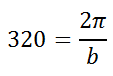 solving for b-value sinusoid step 1