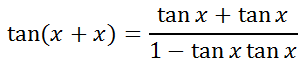 Sum angle tangent formula both angles are the same