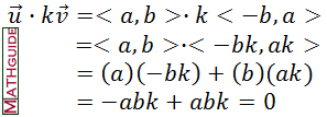 Algebra Proof Orthogonal Vectors