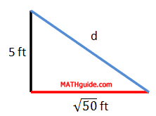 right triangle diagonal cube face hypotenuse