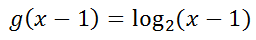 logarithm function mathguide 1 unit right