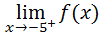 limit of function as x approaching -5 from right