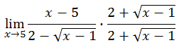 multiplying by conjugate rational expression square root