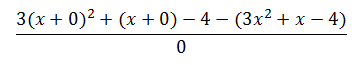 algebra derivative zero denominator