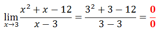 finding limit via substitution zero denominator