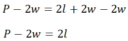 literal equation perimeter rectangle