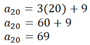 arithmetic series 20th term