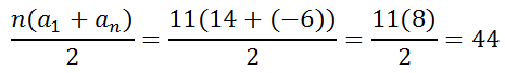 arithmetic series sum formula calculations