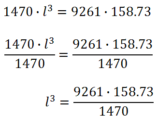 equation relationship volumes lengths similar solids solving