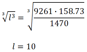 equation relationship volumes lengths similar solids solving