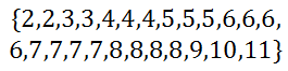 set data 6-sided dice sums order