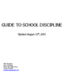 Guide to School Discipline Title Page - Click Here to Access Word File